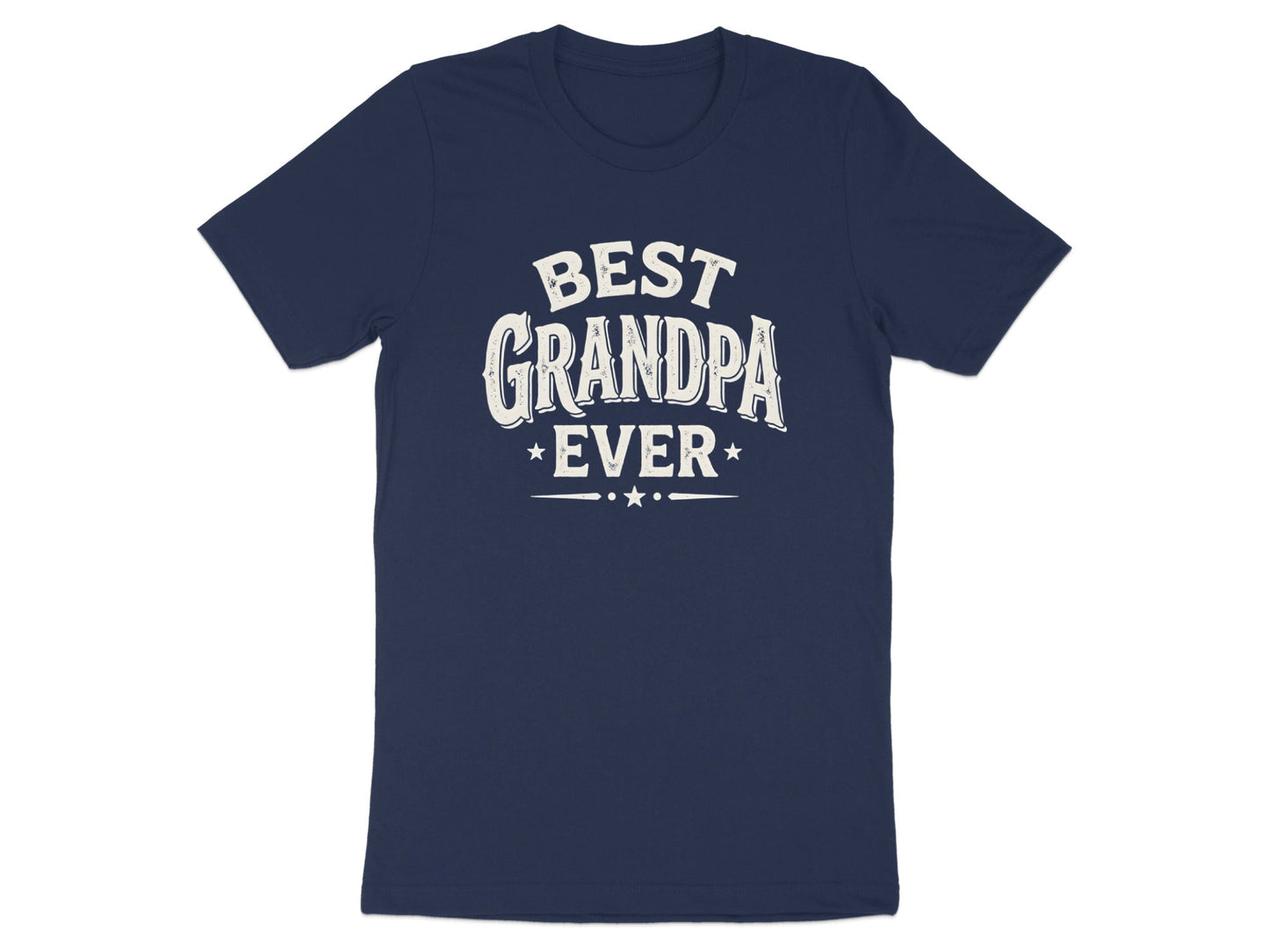 Best Grandpa Ever Bold Varsity Typography Tee