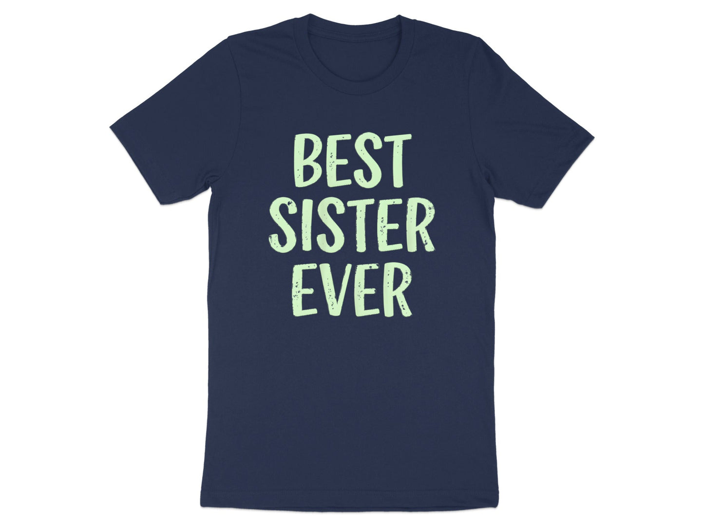 Best Sister Ever Minimalist Tee - Cute Cursive Heart Shirt