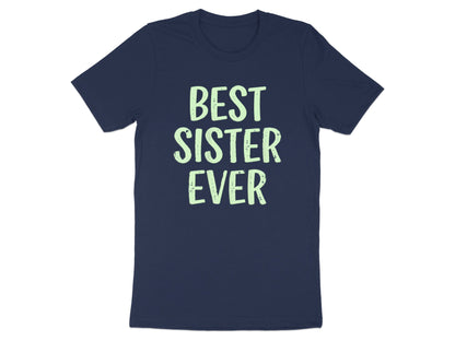Best Sister Ever Minimalist Tee - Cute Cursive Heart Shirt