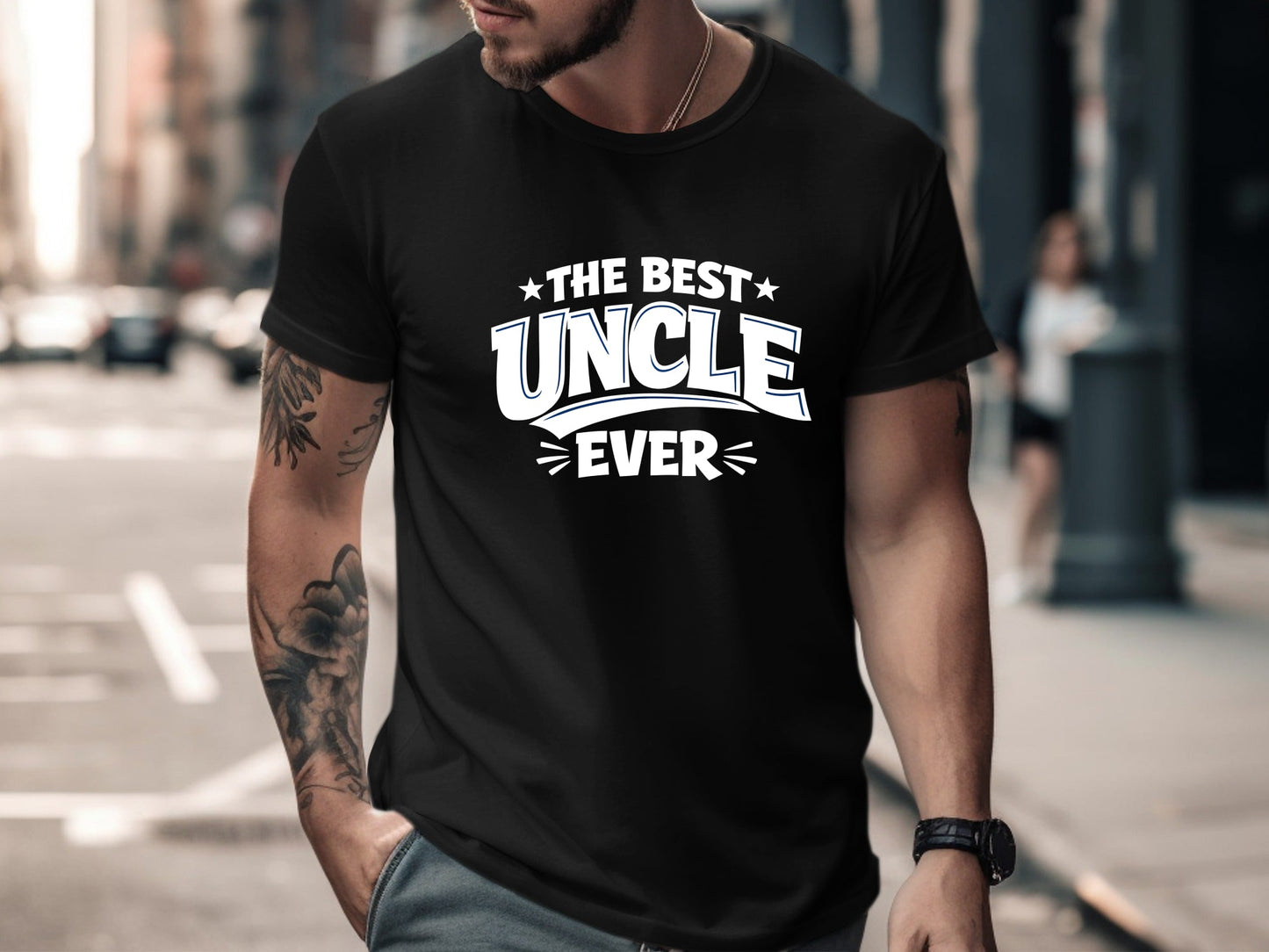 Best Uncle Ever Vintage Graphic Tee - Classic Sibling Gift