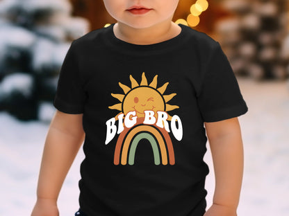 Big Bro Retro Rainbow Sun Graphic Tee
