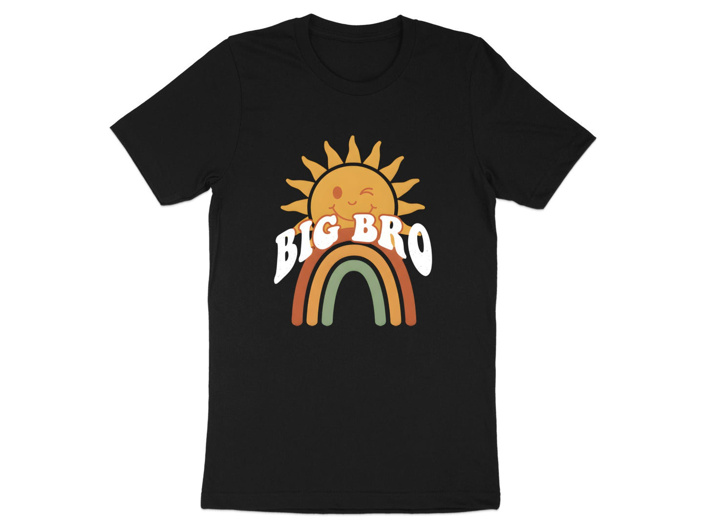 Big Bro Retro Rainbow Sun Graphic Tee