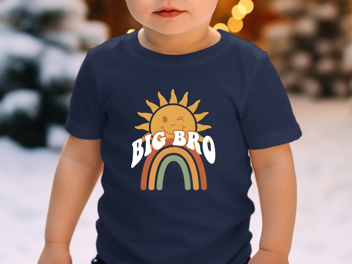Big Bro Retro Rainbow Sun Graphic Tee
