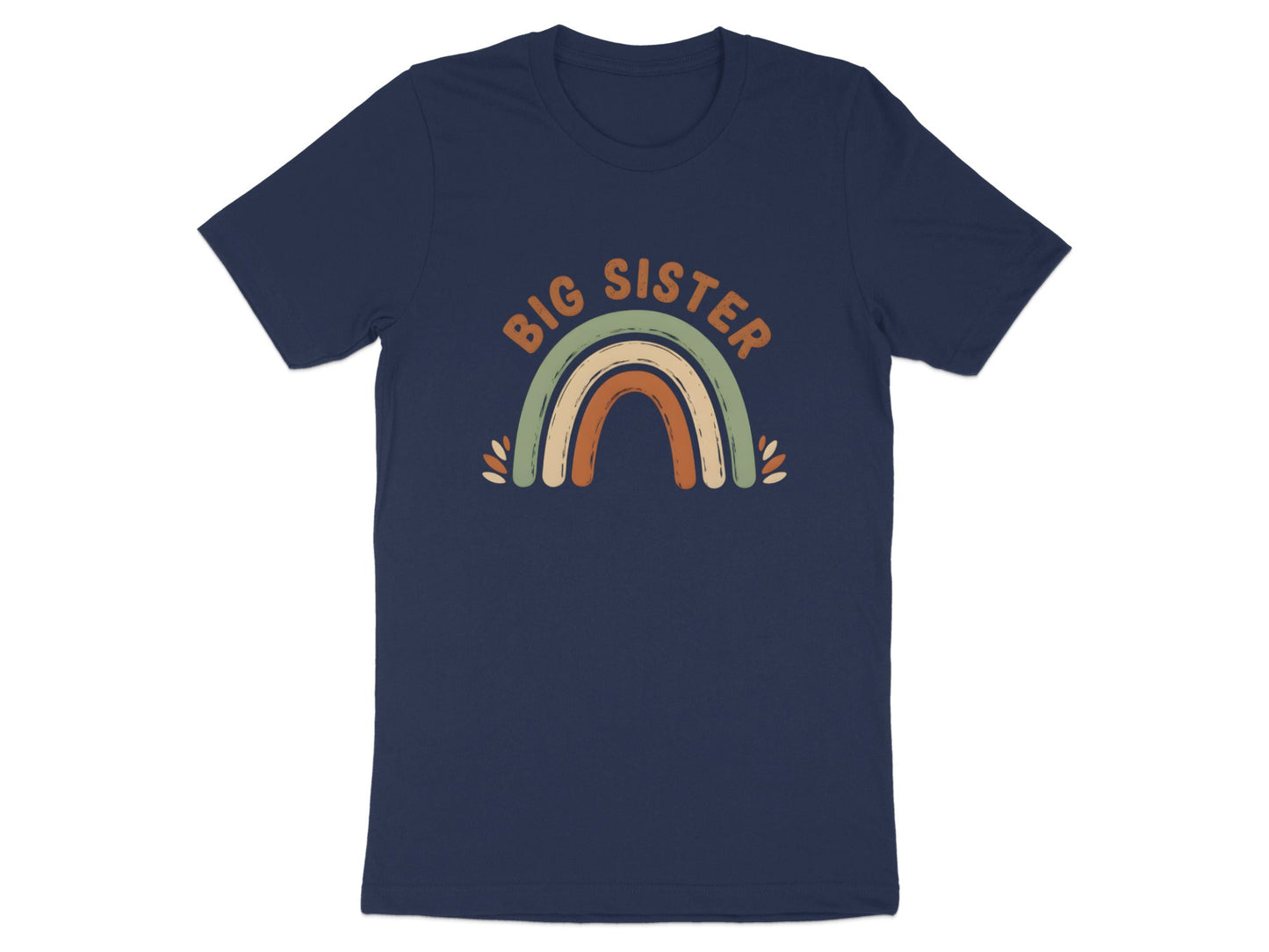 Big Sister Earthy Boho Rainbow Graphic Tee