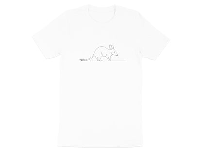 Greater Bilby Minimalist Line Art Black Cotton T-Shirt