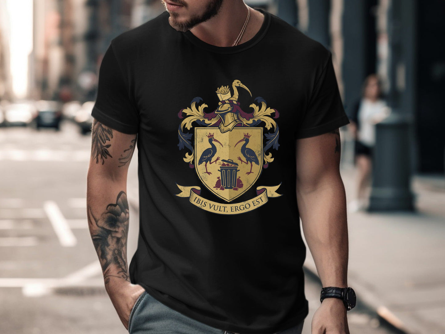 Australian Ibis Heraldic Crest T-Shirt | 'Ibis Vult' Funny Tee