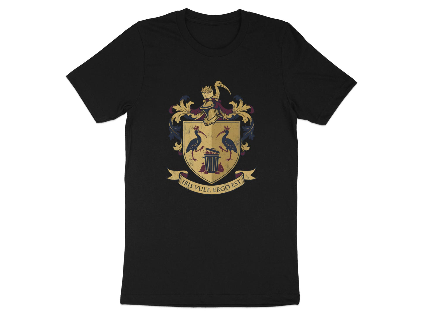 Australian Ibis Heraldic Crest T-Shirt | 'Ibis Vult' Funny Tee