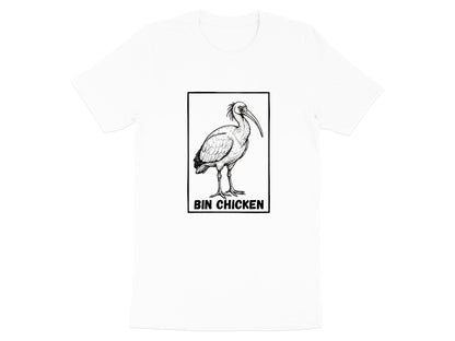 Minimalist Bin Chicken Sketch T-Shirt | Australian Ibis Art