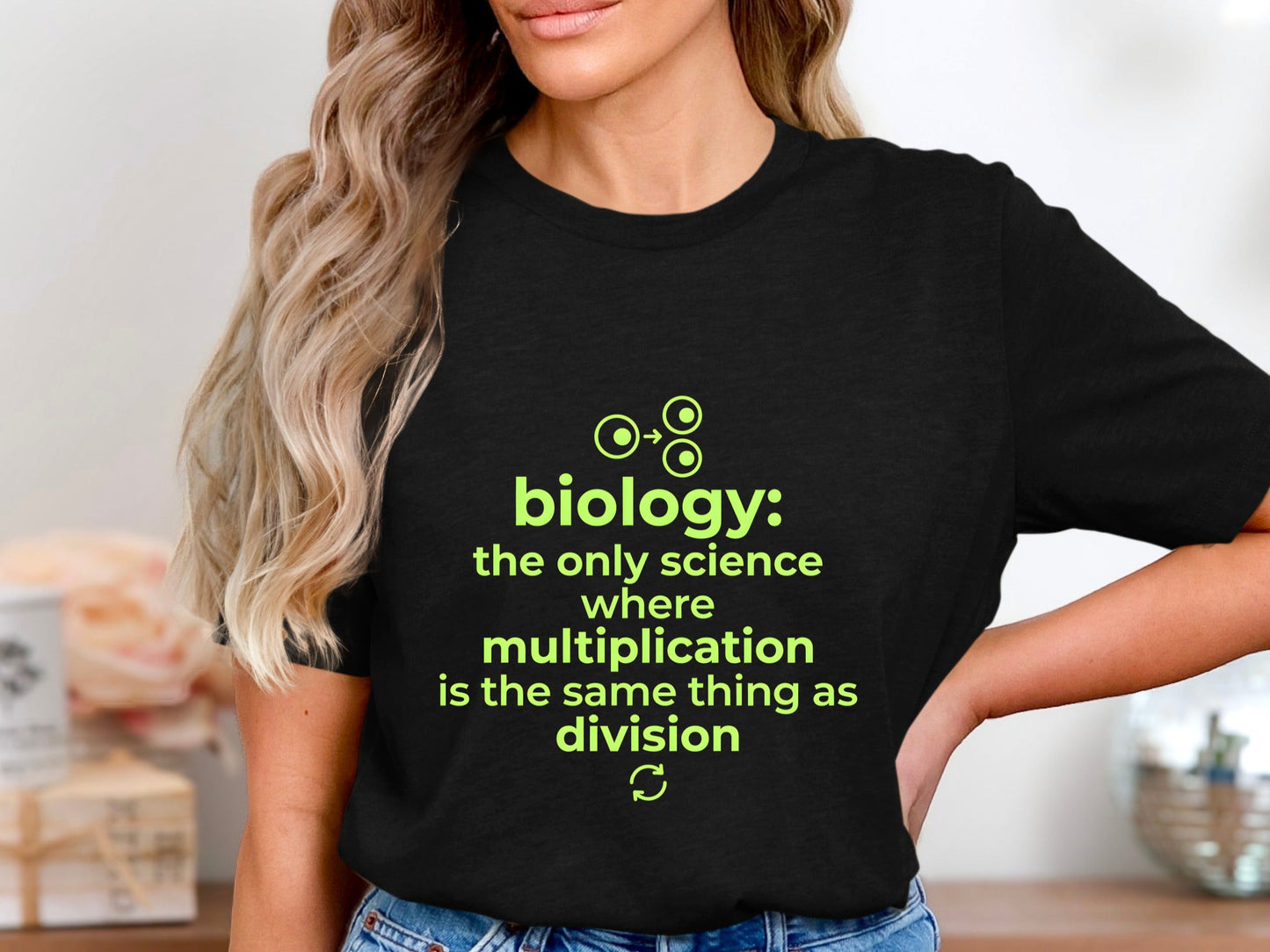 Biology Multiplication Division Pun T-Shirt - Funny Science Tee