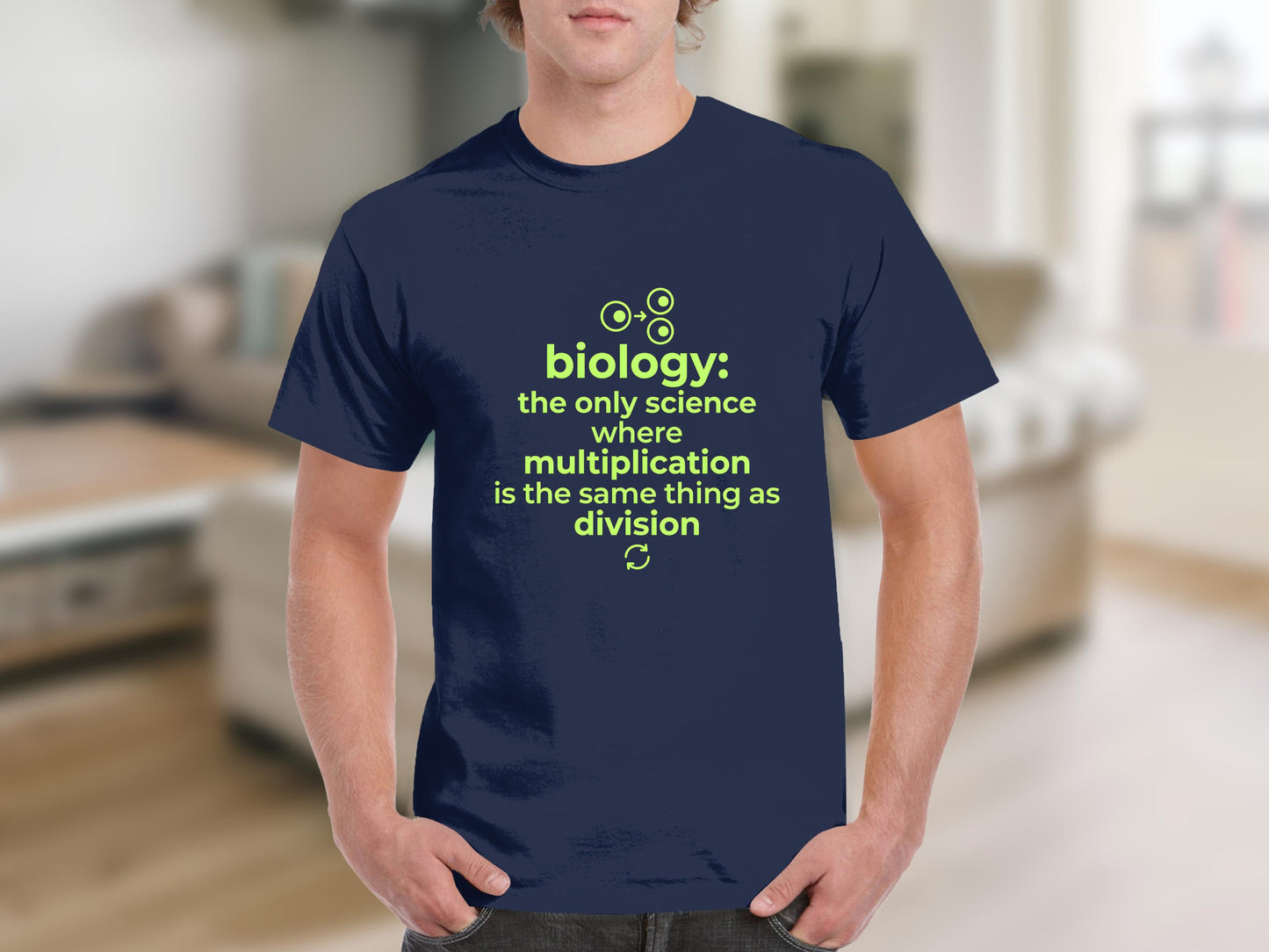 Biology Multiplication Division Pun T-Shirt - Funny Science Tee