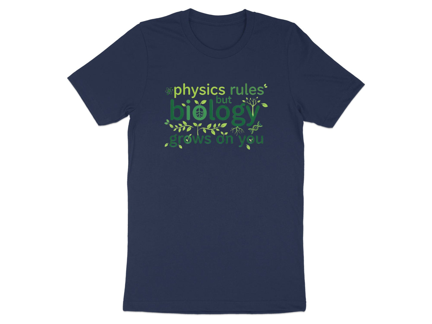 Biology Grows On You T-Shirt - Funny Science Pun Graphic