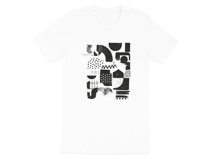 Monochrome Abstract Shape Collage T-Shirt