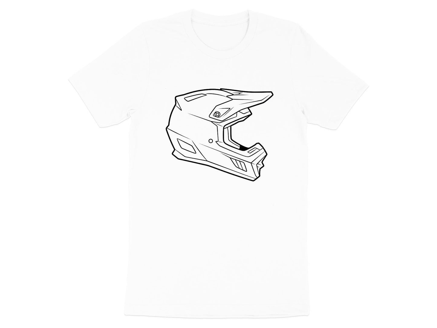 Motocross Helmet Line Art T-Shirt