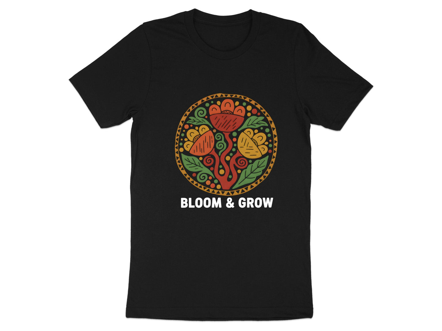 Bloom & Grow Tribal Floral  Graphic T-Shirt