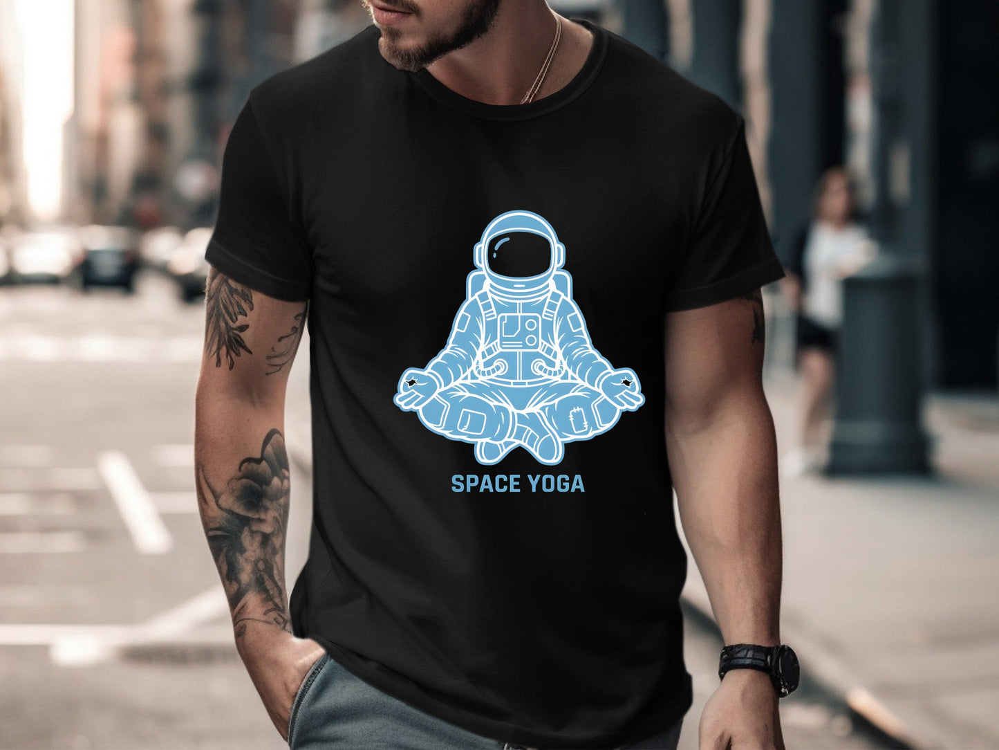 Space Yoga Astronaut Meditating T-Shirt