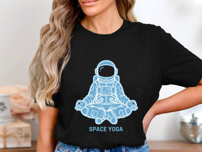 Space Yoga Astronaut Meditating T-Shirt