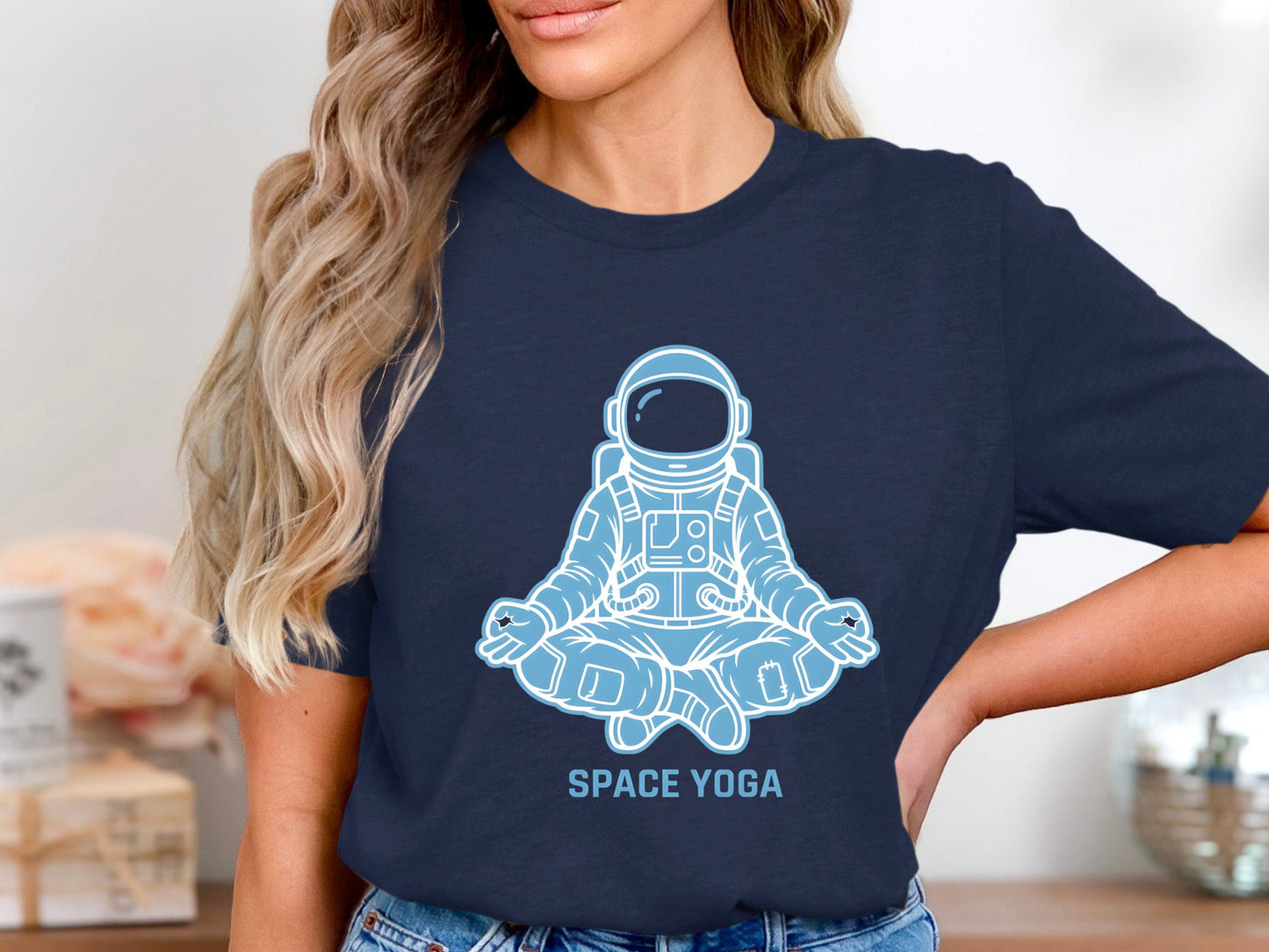 Space Yoga Astronaut Meditating T-Shirt