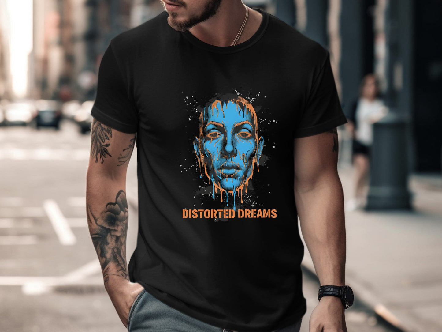 Distorted Dreams Surrealist Portrait Tee