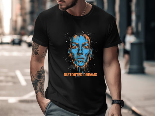 Distorted Dreams Surrealist Portrait Tee