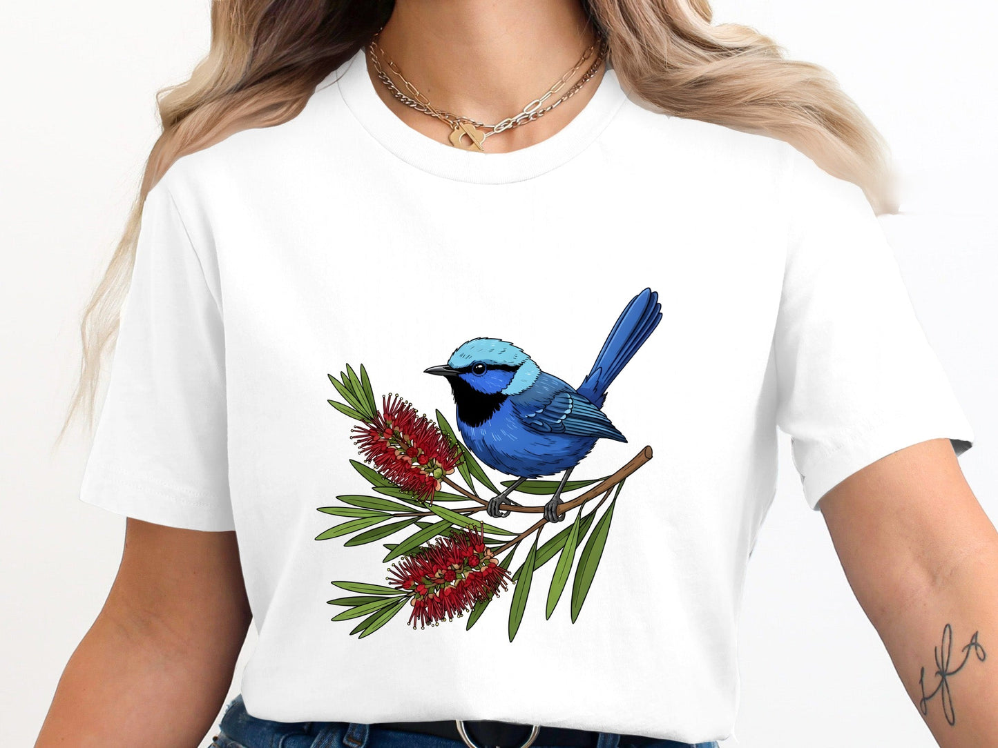 Superb Blue Fairy-Wren T-Shirt | Australian Flora & Fauna
