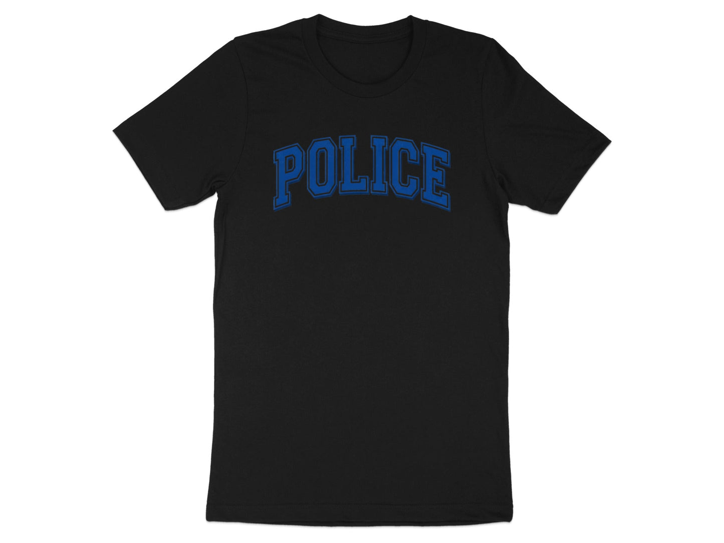 Classic Blue Police Varsity T-Shirt - Police Dept Tee