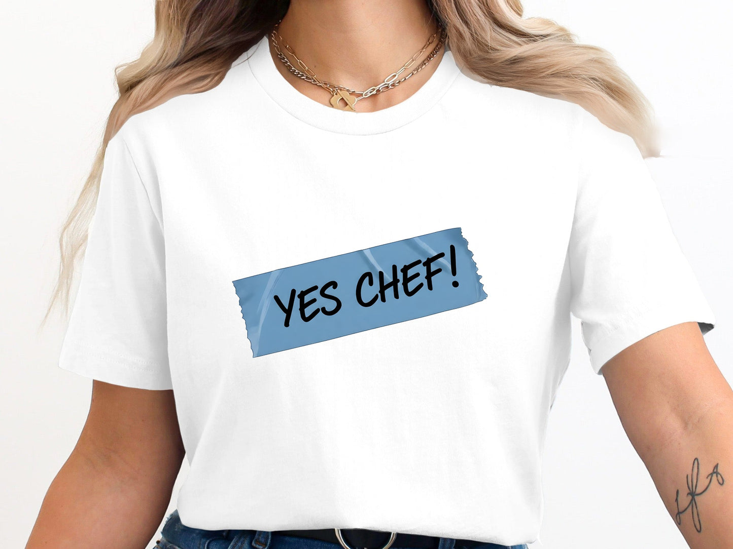 Yes Chef! Blue Painters Tape T-Shirt - Professional Kitchen Tee