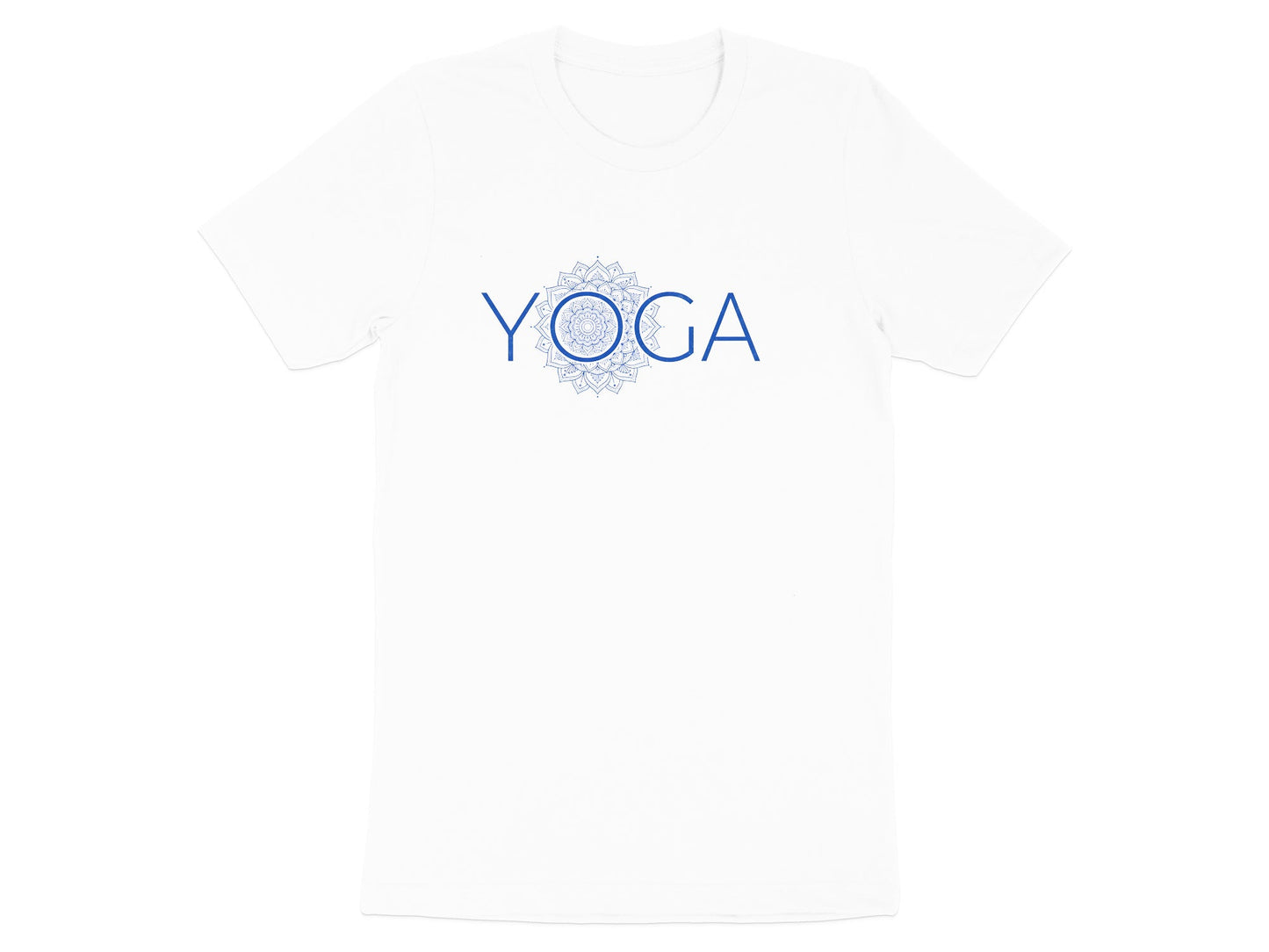 Yoga Mandala Blue Graphic T-Shirt