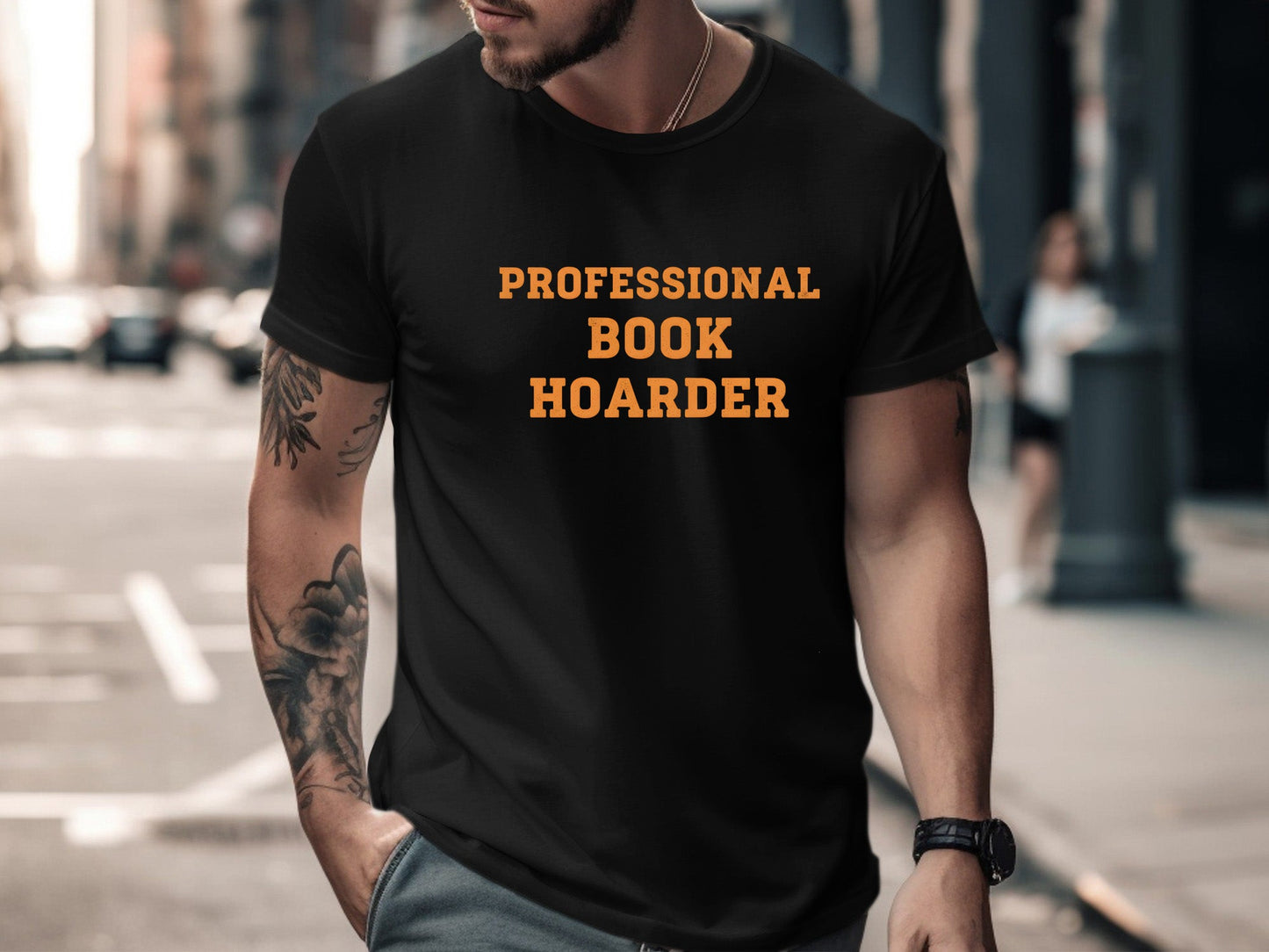 Professional Book Hoarder Bold Graphic T-Shirt