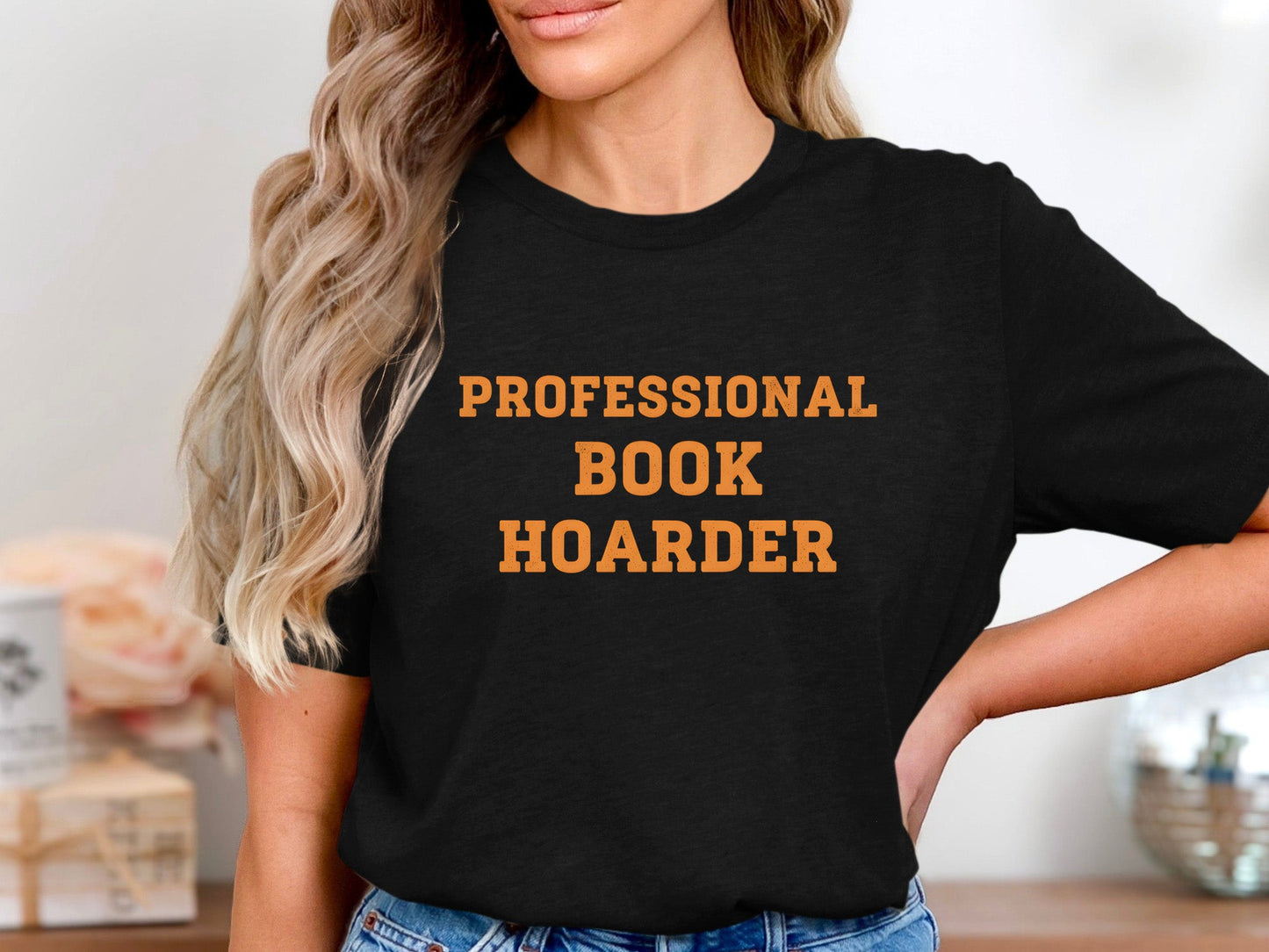Professional Book Hoarder Bold Graphic T-Shirt