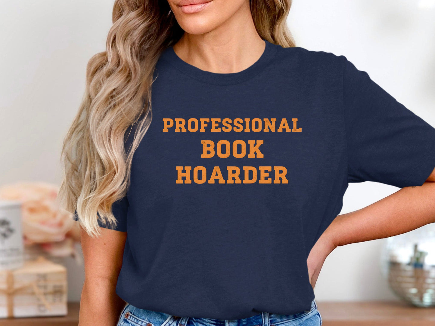 Professional Book Hoarder Bold Graphic T-Shirt