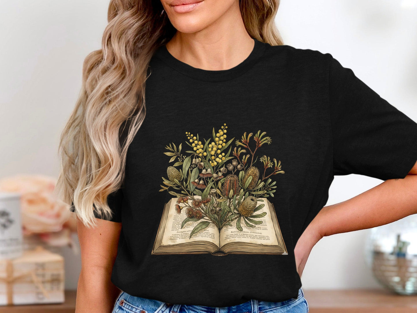 Australian Wildflowers Growing from Book T-Shirt