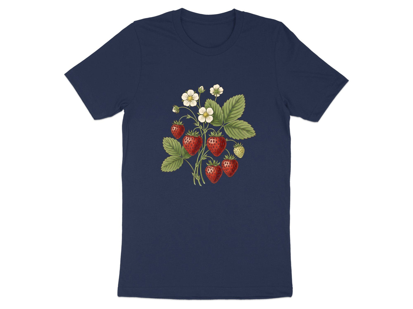 Vintage Botanical Strawberry Bush Graphic T-Shirt