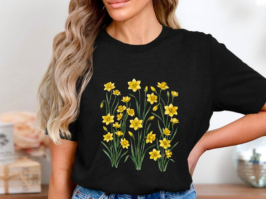 Spring Daffodil Meadow Graphic T-Shirt