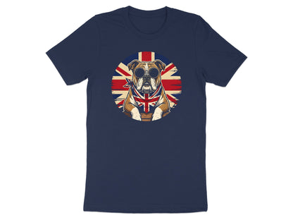 Cool British Bulldog Sunglasses T-Shirt - Retro Style