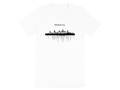 Broken Hill Mining Landscape T-Shirt - Drip Art Design | Outback Apparel