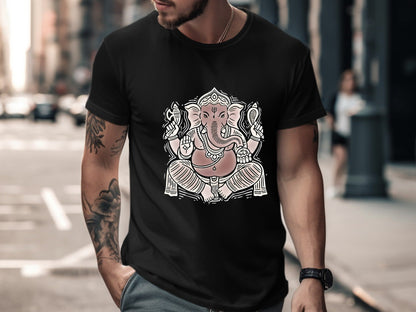 Classic Ganesha Illustration Graphic T-Shirt