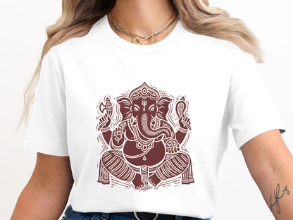 Classic Ganesha Illustration Graphic T-Shirt