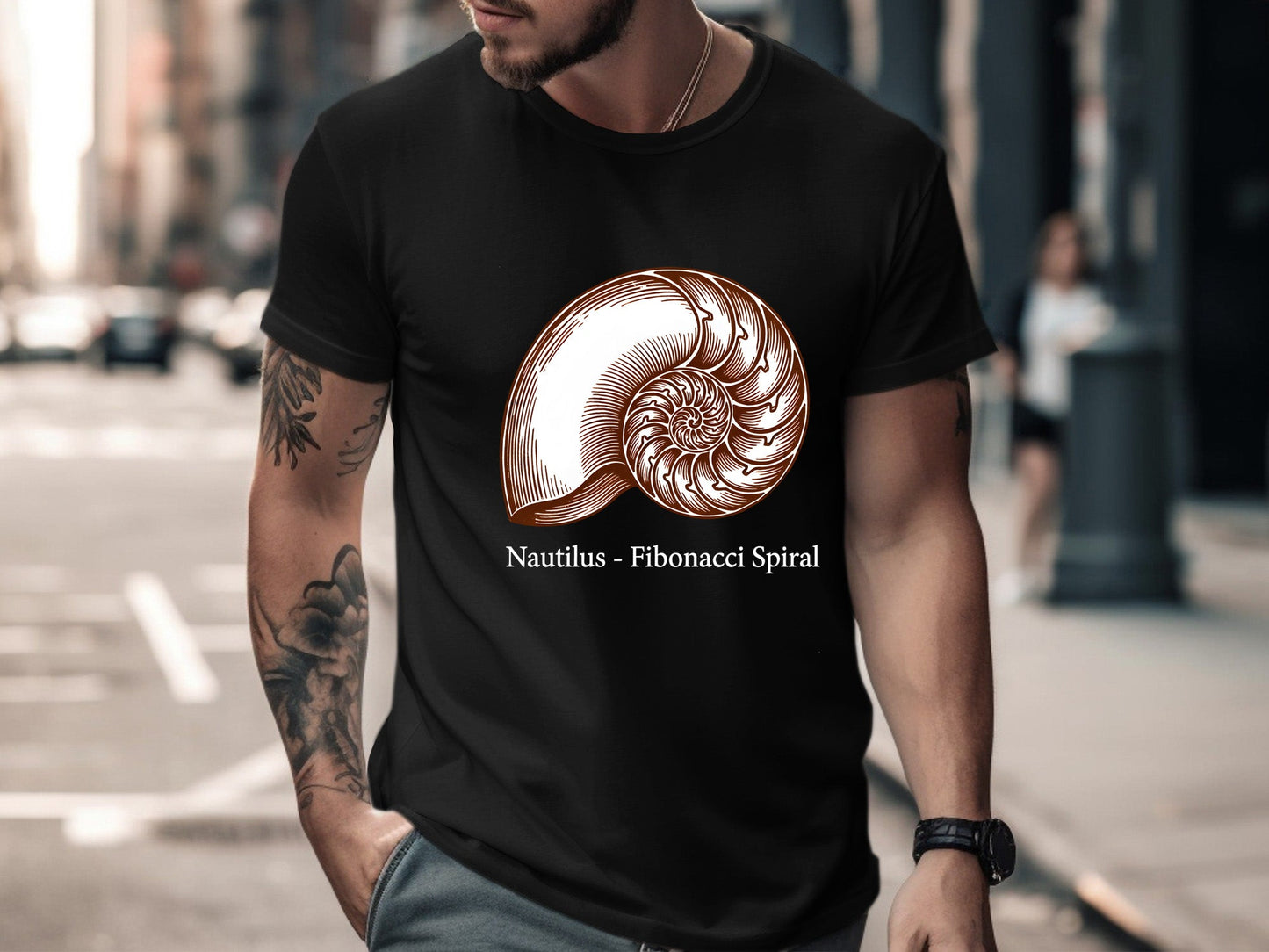 Nautilus Fibonacci Spiral T-Shirt - Science & Nature Tee