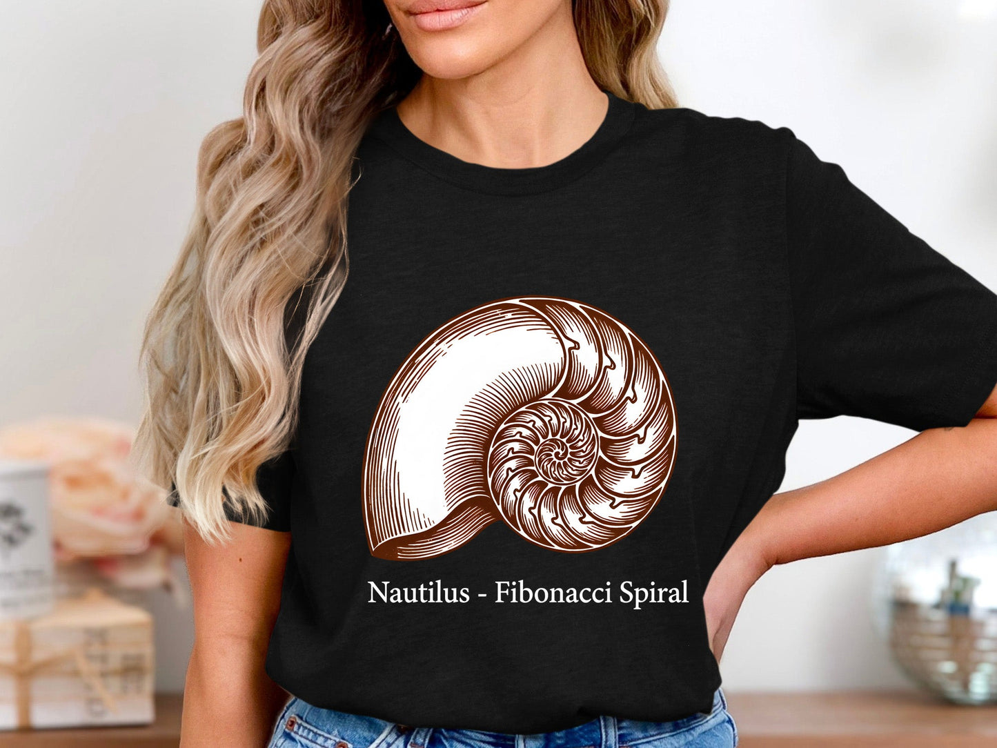 Nautilus Fibonacci Spiral T-Shirt - Science & Nature Tee