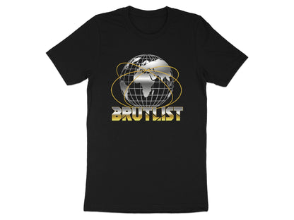 Brutlist Global Tech Logo T-Shirt - Retro Chrome Graphic Tee