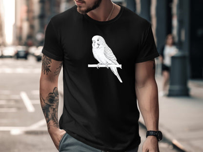 Australian Budgerigar Budgie Pencil Sketch Tee