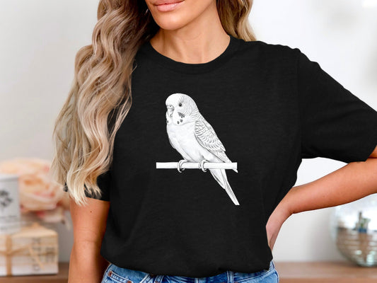 Australian Budgerigar Budgie Pencil Sketch Tee