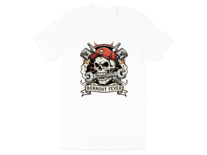 Burnout Fever Mechanic Skull V8 T-Shirt