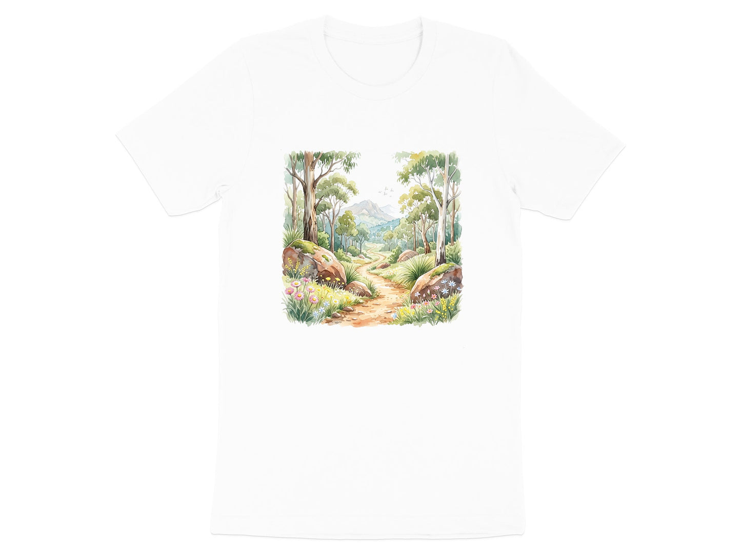 Aussie Bushland Trail Watercolor Graphic T-Shirt