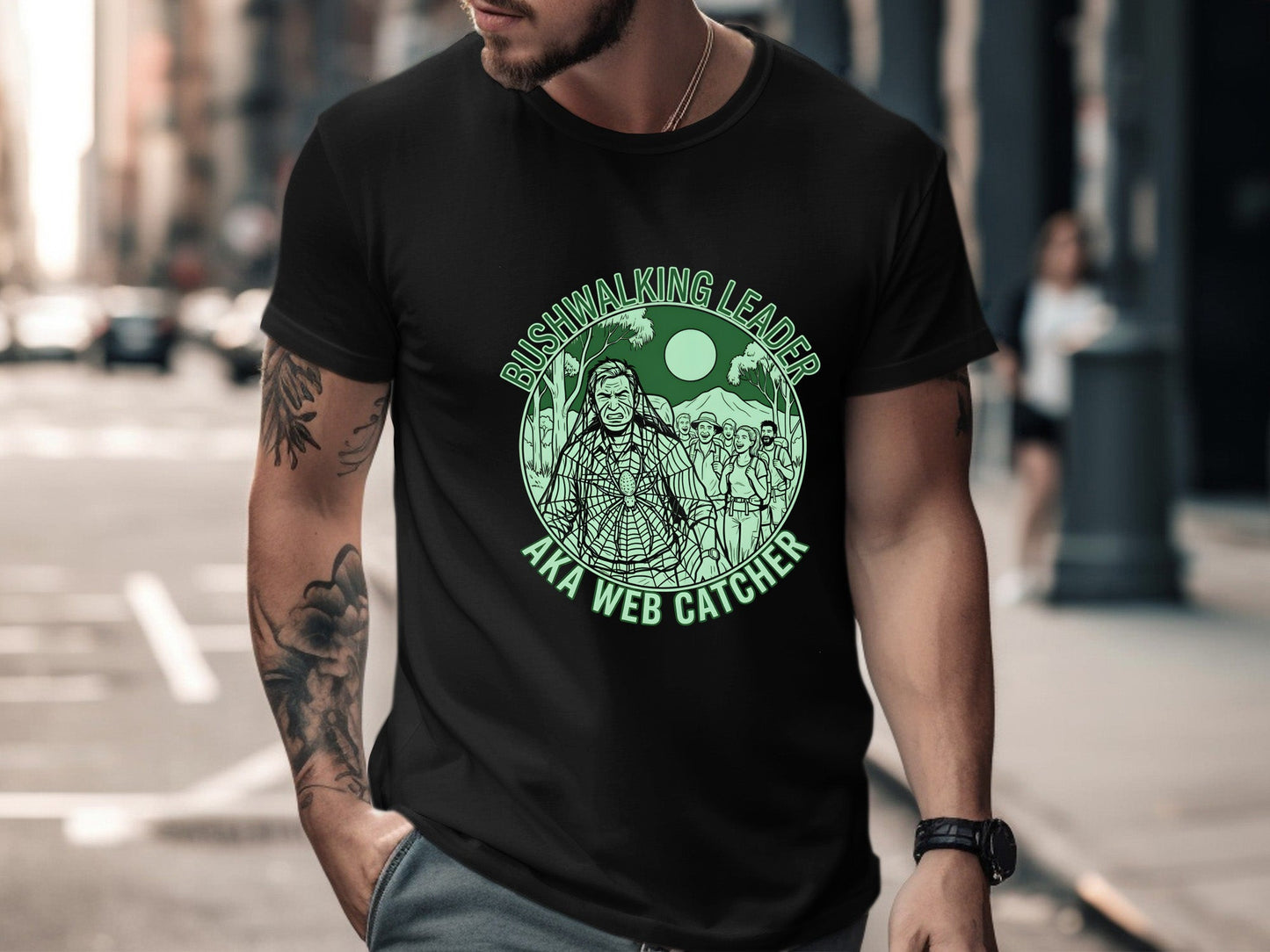 Bushwalking Leader AKA Web Catcher Funny T-Shirt