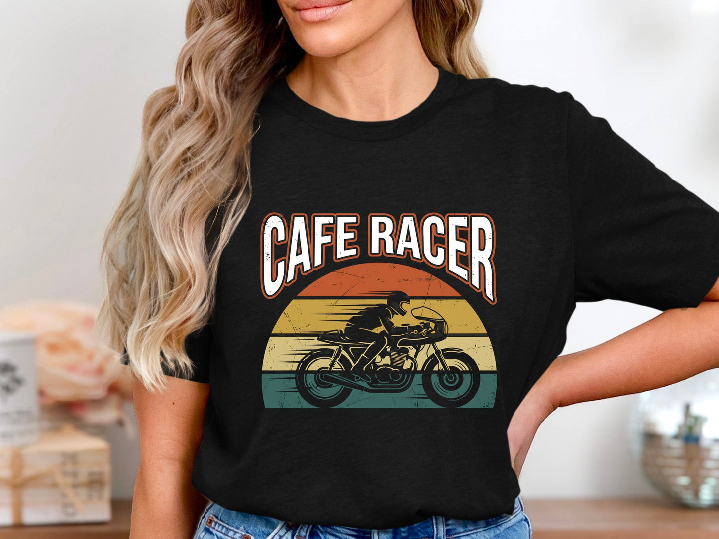 Retro Cafe Racer Sunset T-Shirt