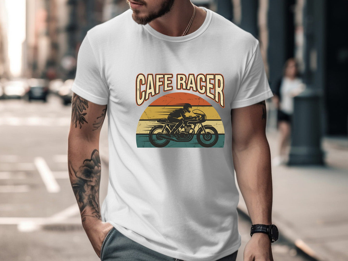 Retro Cafe Racer Sunset T-Shirt