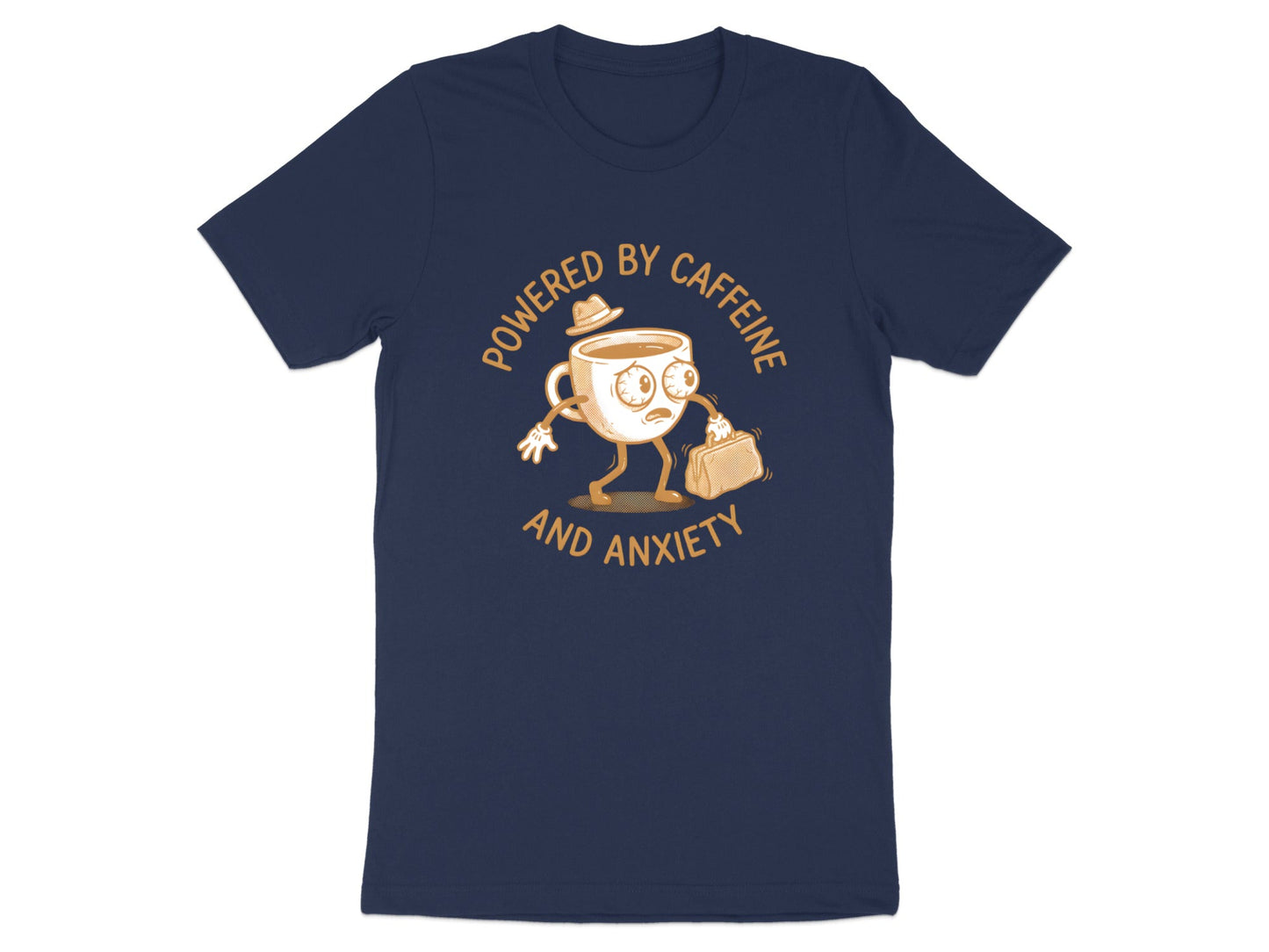 Fuelled by Caffeine and Anxiety T-Shirt - Marketer Lifestyle Tee