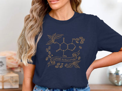 Caffeine Chemical Formula Science Graphic T-Shirt