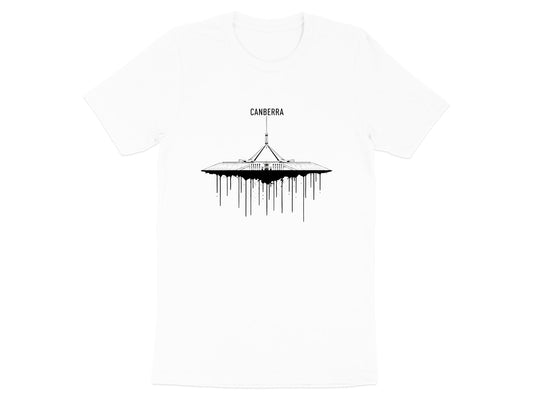 Canberra Parliament House Drip Art T-Shirt | Australian Capital Apparel